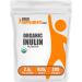 BulkSupplements.com Organic Inulin Powder - Inulin Supplement Soluble Fiber Powder - Vegan & Gluten Free - 2.5g per Serving 500g (1.1 lbs) (Pack of 1) 1.1 Pound (Pack of 1)