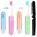 4 PCs Mini Travel Toothbrush Set with Soft Bristle Travel Toothbrushes Portable Soft Toothbrush Travel Toothbrush Camping Folding Toothbrush With Toothpastes for Children Adult