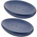 Cabilock 4 Pcs Soap Box Bathroom Soap Holders Bathroom Accessories Simple Soap Dish Ceramics Dark Bluex2pcs 11.00X8.00X2.00CMx2pcs - Buy Online on GoSupps.com