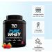 Pure Whey | 81% Protein in 2 Sources | Rich in BCAA Glutamine and Casein | Gradual Assimilation | Fast and Dry Bodybuilding | Low Calorie | 750g | Smooth Strawberry Flavor | TLN - Buy Online on GoSupps.com