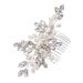 minkissy Bridal Headwear Romantic Wedding Hair Comb Wedding Hair Clip Wedding Hair Accessories Hair Wedding Decor Hair Pin Bridal Headpiece Tiara Crystal Wig Grace Miss White