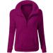 oelaio Jackets for Women Polar Fleece Lined Jacket Sherpa Full Zip Up Stand Collar Sweatshirt Jacket with Kangaroo Pocket Hot Pink Large - Buy Online on GoSupps.com