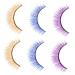 minkissy 3 Pairs 3d False Eyelashes Halloween Eyelash Faux Lashes Reusable Makeup Lashes Color Lashes Halloween Eye Lashes False Lashes Eyelashes Cross Accessories Synthetic Silk Fiber