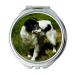 Mirror makeup mirror Dog Male Black And White Sweet Dear Pet Fur Pocket Mirror portable mirror