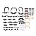 Self Adhesive Fake Eyebrows Beard 60 Pcs Moustache and Eyebrows Stick on Fake Eyebrows and Moustache Kit for Old Man Dress Up Grandpa Costume Accessories