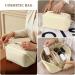 Large Capacity Aucuu PU Cosmetic Travel Bag | Multifunctional & Waterproof Organizer - Gift for Women | Milky White - Buy Online on GoSupps.com