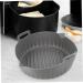 Zerodeko 2pcs Air Fryer Pan Deep Fryer Silicone Bakeware Silicone Air Fryer Liner to Rotate Household Food Greyx2pcs 23X20X8CMx2pcs - Buy Online on GoSupps.com