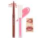 Boobeen Matte Lip Liner Pencil and Liquid Lipstick Set  Nude Dark Red Lip Makeup Long Lasting Waterproof Lipliner Pens & Plumper Lipgloss Velvet Lip Glaze Set Gift for Women and Girls C-01+01