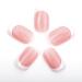 Novo Ovo Press On Nails - Short Oval Nude Pink Orange French Tips | Artificial Fingernails for Valentine's Day - Buy Online on GoSupps.com