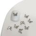 3D Metal Nail Nail Embellishments 20pcs Bowknot Nail Decorations For Individual Styles Nail Embellishments 05 white K