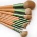 10-Piece Wooden Handle Makeup Brush Set - Powder Eye Shadow & Eyebrow Brushes for Flawless Application | International Shipping Available - Buy Online on GoSupps.com