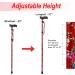 BeGrit Folding Walking Stick for Women | Adjustable & Lightweight Walking Aid with Comfortable Grip | Collapsible & Durable Mobility Aid in Red - Buy Online on GoSupps.com