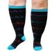Zfsock compression stockings thick calves men: support stockings women medical compression socks 20-30mmhg oversize men women travel socks for nurses flight sport 1 pair 3xl heartbeat