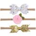 Nishine Baby Girls Nylon Glitter Hair Accessories Set - 6-Piece Toddler Hair Straps for Newborns | Perfect Gift for Parties & Showers - Buy Online on GoSupps.com