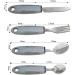 KSVAYE Adaptive Cutlery Set for Parkinson's & Arthritis - Easy Grip 4-Part Utensils (Fork Spoon Knife) - Ideal for Seniors & Disabled - Gray - Buy Online on GoSupps.com
