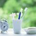 SUPVOX 4pcs Denture Brush Dual Heads Cleaning Tool - White + Blue | Denture Care Brush - Buy Online on GoSupps.com