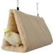 Keeronde Bird Nest Hanging Hammock Swing Toy for Pet Birds - Parrot, Budgie, Cockatiel - Cage Perch, Beige - Buy Online on GoSupps.com
