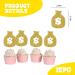 Money Bag Cupcake Toppers 12pcs Dollar Sign Cupcake Toppers American Dollar for Casino Wedding Birthday Festival Party Decoration Gold Glitter Casino Party Decor. - Buy Online on GoSupps.com