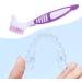 Suicra Denture Cleaning Brush - Soft Multi-Layered Y-Shape Toothbrush for Oral Care | Blue - Ideal for False Teeth & Household Use - Buy Online on GoSupps.com