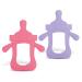 Baby Teething Toy for 0-6 Months | Easy-to-Hold Hand Pacifier in Bottle Nipple Shape | Non-Toxic Pink/Lilac Teething Relief Toy - Buy Online on GoSupps.com