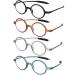 DOOViC Round Reading Glasses Blue Light Blocking Readers Flexible Lightweight Fashion Design Round Readers for Women Men +2.75 Strength 4 Colors-solid 2.75 x
