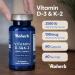 Roherb Vitamin D3 & K2 Capsules 2500 IU Vitamin D3 with 100 mcg Vitamin K2 (MK-7) Halal 60 Capsules - Buy Online on GoSupps.com
