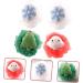 Beaupretty 4pcs Bath Ball & Flower Loofah Set - Snowflake Bath Sponges & Christmas Accessories for Kids - Buy Online on GoSupps.com