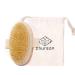Zhurson Dry Brushing Body Bath Brush(oval)  Natural Bristles bath Brush  Exfoliating  Stimulate Blood Circulation Improve Lymphatic System Stimulates Circulation Accelerate Metabolism