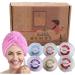 Natural Bubble Bath Bombs Gift Set with Shea & Coco Butter | Organic Spa Stuff for Women | Scented Bath Bomb Set | Mother's Day Gift with Bonus Pink Hair Towel - Buy Online on GoSupps.com