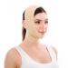 Post Surgery Facial Compression Neck Coverage Chin Strap  V-Shaped Face Slimmer  Jowl Tightening Chin Lifting Double Chin Reducer Band (S/M  Beige) S/M Beige