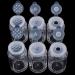 6 Pieces 10ml Mini Refillable Empty Loose Powder Bottles - Travel Cosmetic Containers for Glitter & Eyeshadow - Buy Online on GoSupps.com