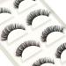 Vivis 5 Pairs False Lashes Russian Eyelashes 3D Strip Natural Short Wispy Thick Fluffy Fake D Curl - 007