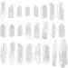 Marrywindix Natural Clear Crystal Points 0.44lb Bulk - Irregular Rough Stones for Meditation and Reiki Healing - Buy Online on GoSupps.com