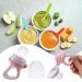 Baby Food Feeder Fresh Food - 2 Pack Fruit Feeder Pacifier Set | Silicone Pacifiers & Teething Toy | Baby Food Dispensing Spoon | Teether Feeding Set (Light Pink) - Buy Online on GoSupps.com