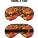 Sleep Mask Eye for Women & Men - Reusable Soft Blackout Eye Masks for Better Sleep | Travel & Camping Essentials | Unique Gifts - Red Maple Leaves Design - Buy Online on GoSupps.com