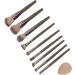 Synthetic Makeup Brushes Sponge 9 Piece Brush Set Soft with Storage Box for Home - Buy Online on GoSupps.com