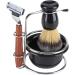 Aatraay 4-Piece Shaving Set | Stainless Steel Manual Razor Brush & Bowl Stand | Premium Quality for the Perfect Shave International Shipping Available - Buy Online on GoSupps.com