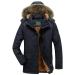 Hanxiulin fleece jacket plush jacket cuddly jacket men hoodie hooded sweater long warm oversized bladder fleece jacket coat outerwear winter warm trench coat