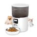 Automatic Cat Feeders with Timer, Cat Feeder Automatic Dog Food Dispenser for Pet Dry Food- Automatic Large Dog Feeder for Cats and Dogs with Stainless Steel Bowl, 10s Voice Recorder,1-6 Meals Per Day white