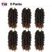 Wigenius Ombre Brown Curly Spring Twist Crochet Hair - 6 Packs 10 Inch Short Wave Pre-Twisted Synthetic Braids (1B/30 T30) - Passion Twist Hair Extensions - Buy Online on GoSupps.com