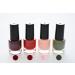 Gel Nail Polish UV CANNI 5ml Mini Set of 4 Muted Tones - Soak Off Base Top Colour Coat Manicure Acrylic Gifts Women Nails Set 6