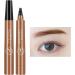 Eyebrow Liquid | 4 Point Eyebrow Marker Pencil Eyebrow Marker Black For Nature Simulation Wild Eyebrows Quick Dry Long Wear No Smudge Light Brown - Buy Online on GoSupps.com