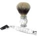 Buy Lefeda Men's Shaving Brush Set - Pure Roof Hair Natural Stone Handles Silver Stand - Premium Shaving Accessories for a Smooth Grooming Experience - Buy Online on GoSupps.com