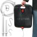 10L Super-large Capacity Enema Bag Coffee Enema Bag Kit with 5.0 ft. Long Silicone Hose 2 Multi-Size Reusable Tips Controlable Water Flow Valve- Coffee Shower Douche & Home Adult Enema Kit(Black)