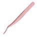 BeautyU Homelashes tweezers in rose gold with narrow ends I professional eyelash extension tweezers for home use I Easy to be used for a precise pennant design