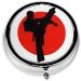 Taekwondo Mini Round Pill Box - 3 Compartment Travel Organizer | Portable Medicine Case for Home & Office - Buy Online on GoSupps.com