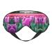 Purple Tulips Double-Sided Sleep Eye Mask Comfort Soft Blindfold with Adjustable Strap Block Out Light Black