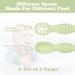 Vicloon Baby Fork and Spoon Set - 2Pcs Silicone Weaning Spoon Set for Self Feeding - Easy Grip Toddler Cutlery Kit in Light Green - Buy Online on GoSupps.com