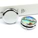 Round Pill Box - Tropical Holidays Print | 3 Compartment Medicine Organizer | Decorative Metal Portable Pocket Pill Case Style-32 - Buy Online on GoSupps.com