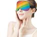 Pride Month LGBTQ Rainbow Sleep Mask | Blackout Eye Cover for Women Men | Adjustable Strap for Yoga Travel Nap - Buy Online on GoSupps.com